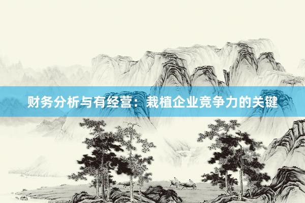 财务分析与有经营：栽植企业竞争力的关键